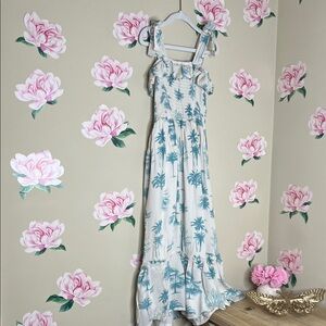 Jessica Simpson Floral Maxi Dress with Ruffle Straps. F13